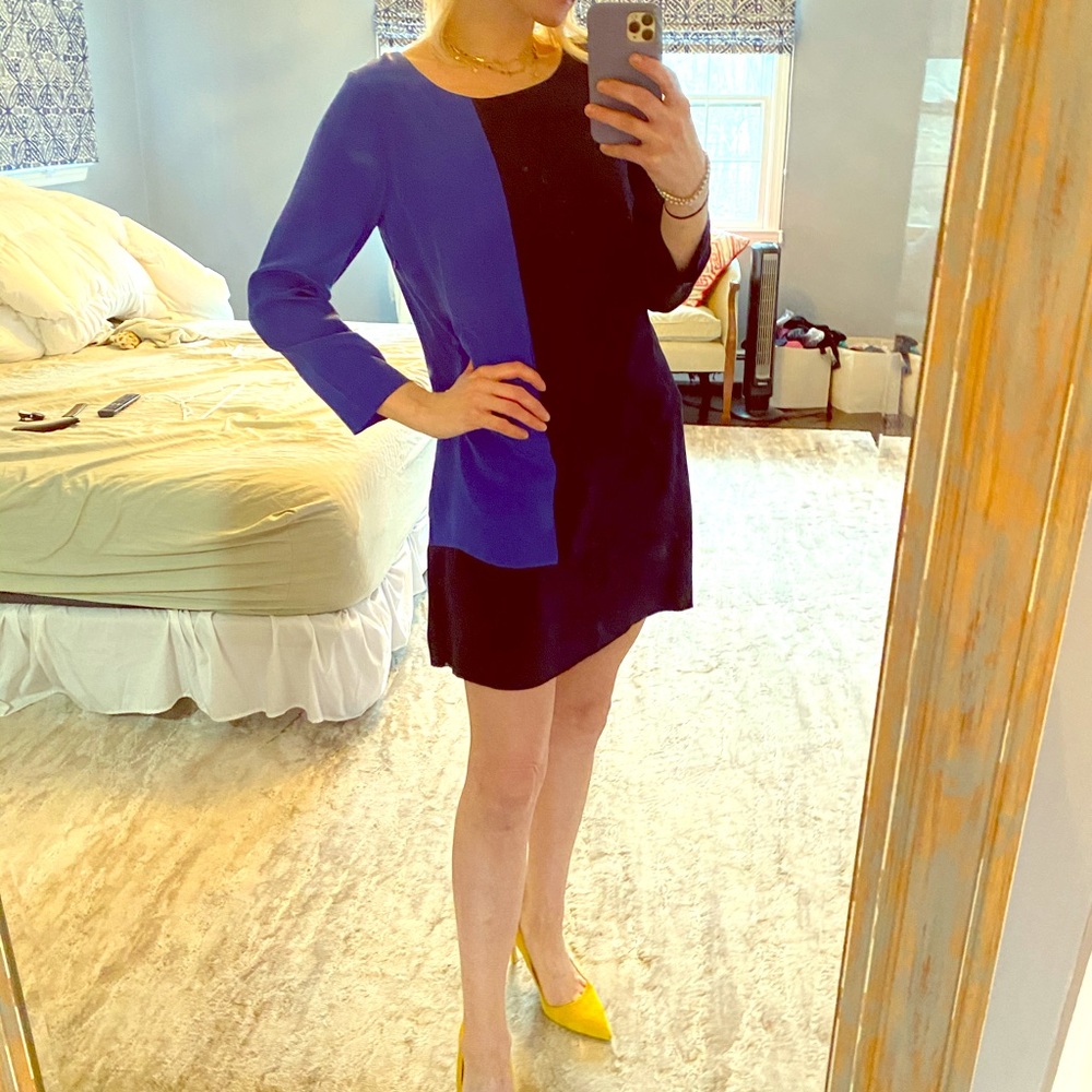 JCrew 2 tone a-line dress